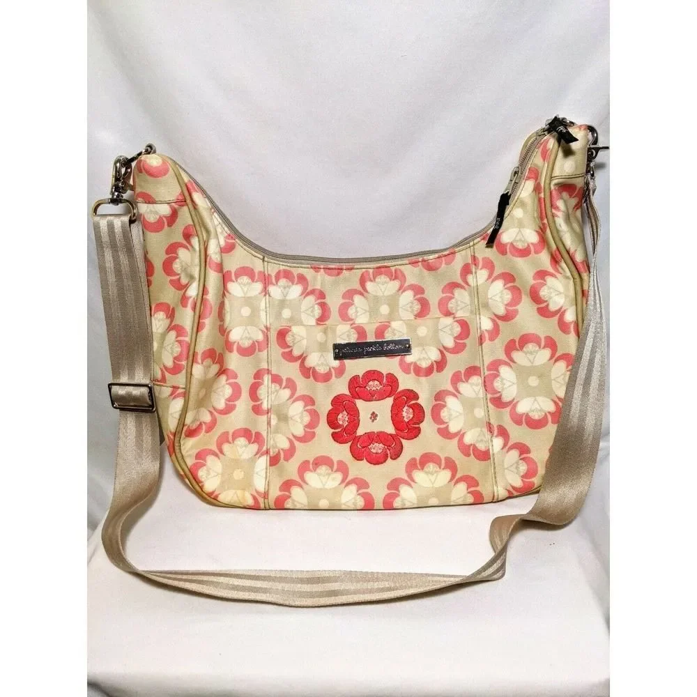 Petunia Pickle Touring Tote - Khaki and Pink Floral